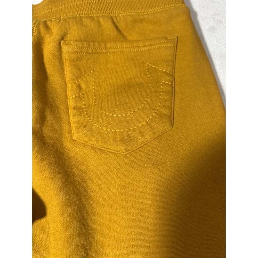 True Religion Mens Mustard Yellow Horseshoe Logo Jogger Sweatpants